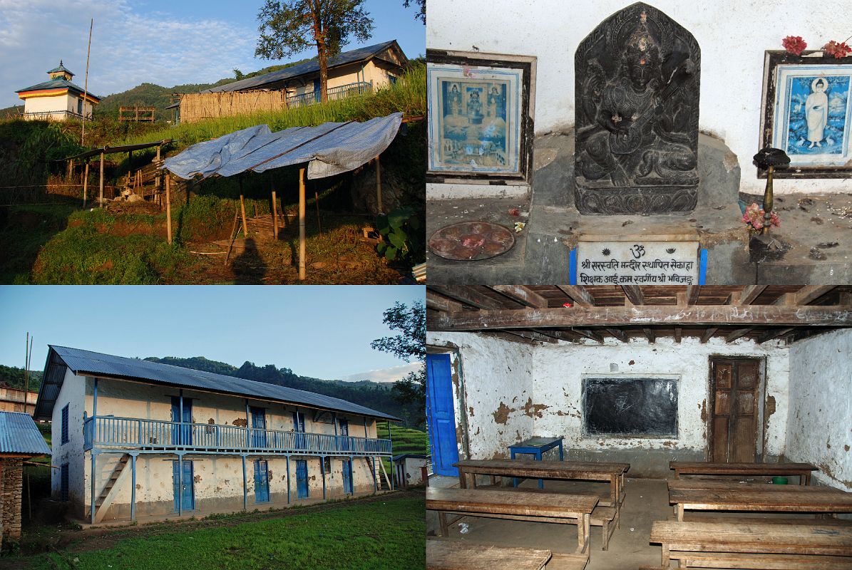 2 3 Hindu Shrine To Saraswati, School In Sheka